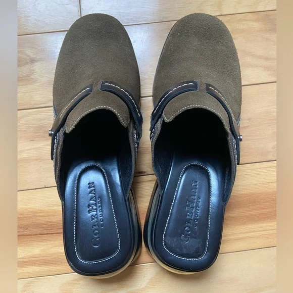 Cole Haan Air Slip On Suede Mule Women's Size 6 B D11818 Green Clogs - Picture 3 of 7